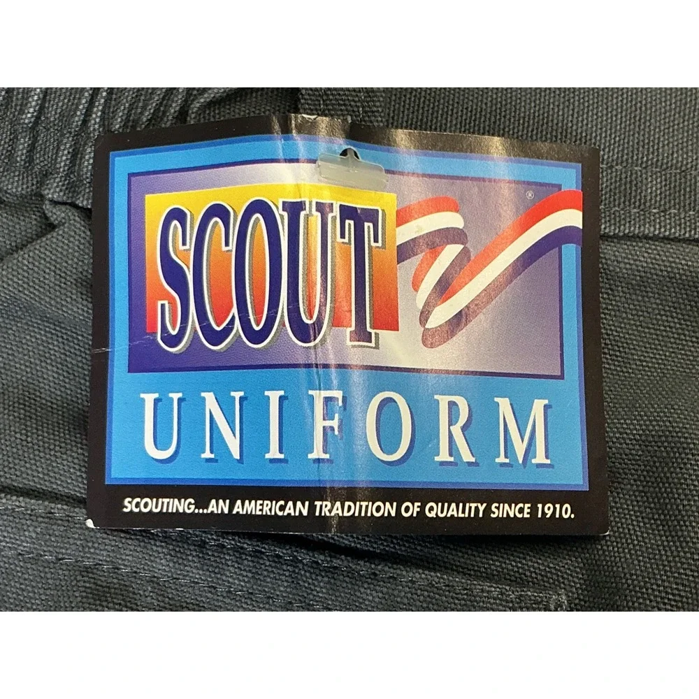 Boy Scouts of America Official Uniform Cargo Shorts W46 Gray Action Fit NWT USA